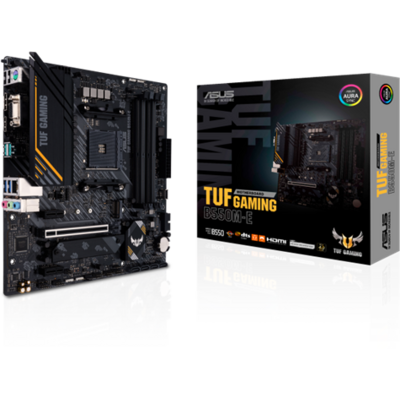 Asus Alaplap - AMD TUF GAMING B550M-E (B550, 4xDDR4 4866MHz, 4xSATA3, 2x M.2, DP/HDMI/D-sub)