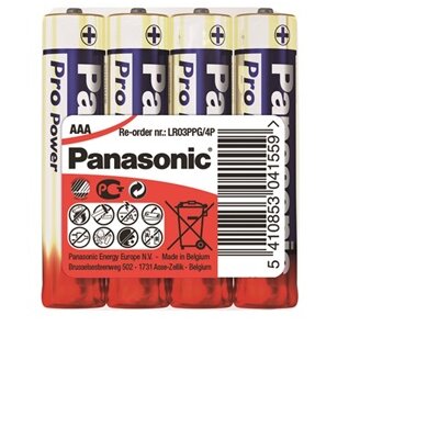 Panasonic LR03PPG/4P 1,5V AAA/mikro tartós alkáli elem 4 db/csomag fóliás