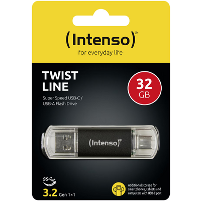 Intenso 64GB Twist Line USB3.2 Black