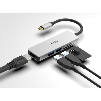 D-Link DUB-M530 5-in-1 USB-C Hub with HDMI and SD/microSD Card Reader