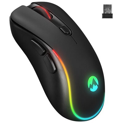 Everest Gamer Egér - SM-W75 -X-RAPID (1600 DPI, 6 gomb, optikai, fekete, RGB LED)