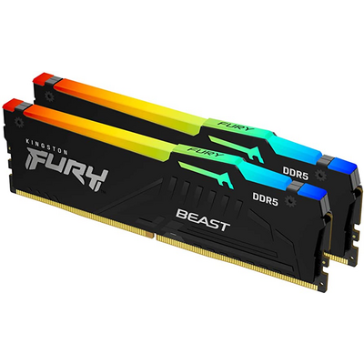 KINGSTON FURY memória DDR5 64GB 5600MHz CL40 DIMM (Kit of 2) Beast White XMP