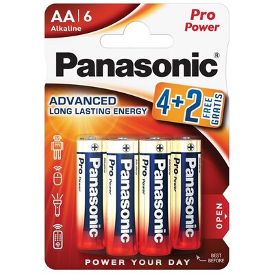 Panasonic LR6PPG/6BP 4+2F 1,5V AA/ceruza tartós alkáli elem 6 db/csomag