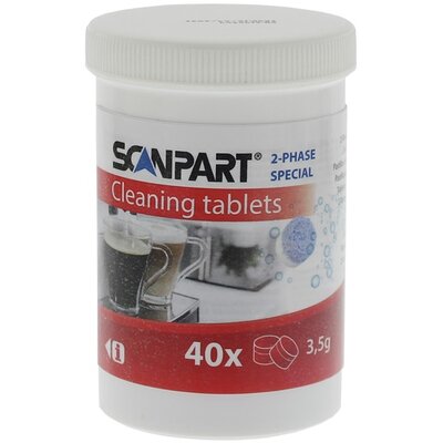 Scanpart 2790000220 kávéfözőhöz 2 fázis 3,5 g 15 mm 40db tisztítótabletta