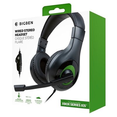 BigBen V1 Xbox Series S/X sztereo fekete gamer headset