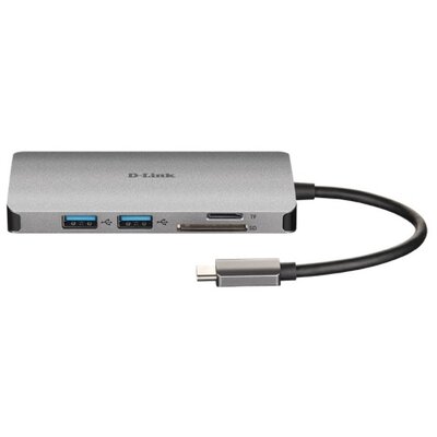 D-LINK USB-C HUB 3xUSB + 1xHDMI + 1xUSB Type-C + 1xSD + 1xMicroSD + 1xLAN, DUB-M810