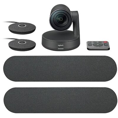Logitech Webkamera - Rally Plus HD ConferenceCam rendszer (3840x2160 képpont, 90°-os látótér, mikrofon Ultra HD, fekete)