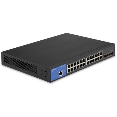 Linksys LGS328C 24x GbE LAN 4x SFP+ port L3 menedzselhető switch