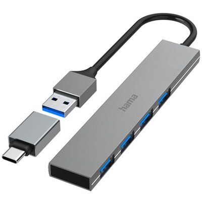 Hama 200141 4xUSB USB HUB + Type-C OTG adapter