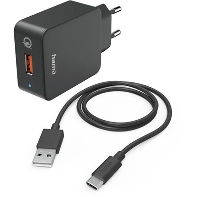 Hama FIC E3 QC 3.0 USB -TYPE-C kábellel hálózati töltő szett