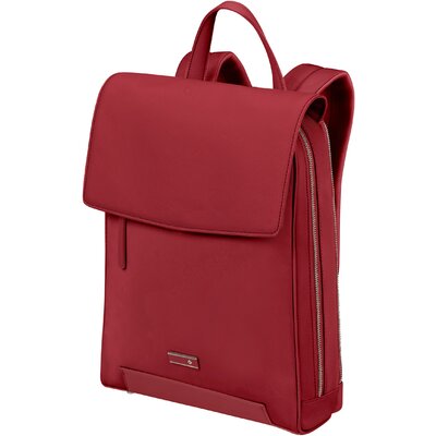 Samsonite ZALIA 3.0 Backpack W/flap 14.1" piros női laptop hátizsák