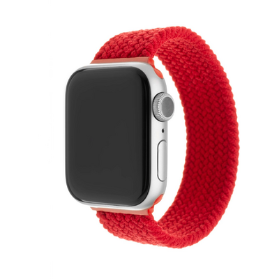 FIXED kötött nylon szíj Apple Watch 42/44mm, L méret, piros