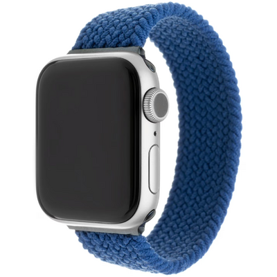 FIXED kötött nylon szíj Apple Watch 38/40mm, L méret, kék