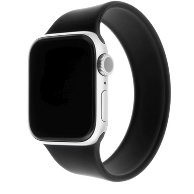 FIXED szilikon szíj Apple Watch 42/44mm, XL méret, fekete