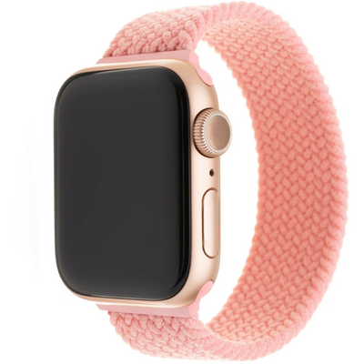 FIXED kötött nylon szíj Apple Watch 38/40mm, XL méret, rózsaszín