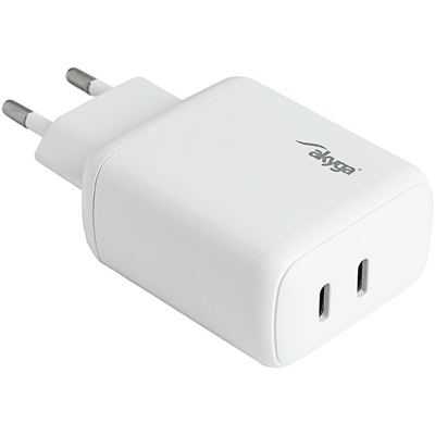 Akyga AK-CH-19 2xUSB-C PD Quick Charge 3.0 5-12V / 1,67-3A 40W White