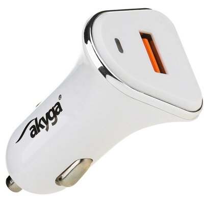 Akyga AK-CH-07 USB Adapter 12-24V/5V/3A 1USB White