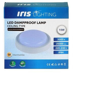 Iris Lighting ML-CELCPROOF 15W/3000K/1400lm IP44 fehér LED mennyezeti lámpa