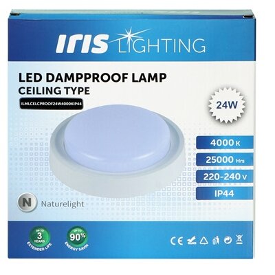 Iris Lighting ML-CELCPROOF 24W/4000K/2200lm IP44 fehér LED mennyezeti lámpa
