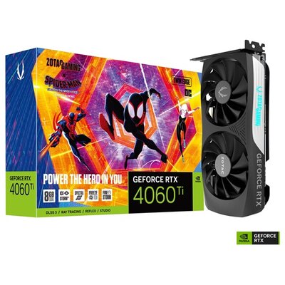 Zotac GAMING GeForce RTX 4060 Ti Twin Edge OC Spiderman nVidia 8GB GDDR6 128bit PCIe videókártya