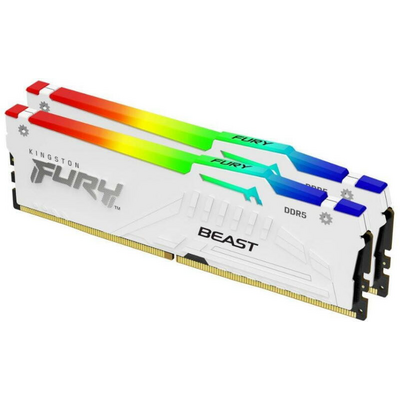 KINGSTON FURY memória DDR5 32GB 5600MHz CL36 DIMM (Kit of 2) Beast White RGB EXPO