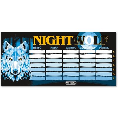 Ars Una Nightwolf 23 (5257) 1 lapos órarend
