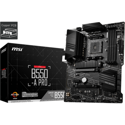 MSI Alaplap AM4 B550-A PRO AMD B550, ATX