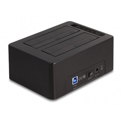 DELOCK USB 3.0 Dual Docking Station 2x SATA HDD/SSD klónozás és törlés funkció