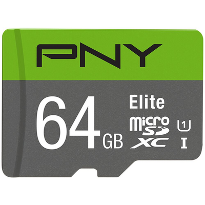 PNY 64GB microSDXC Elite Class 10 UHS-I + adapterrel