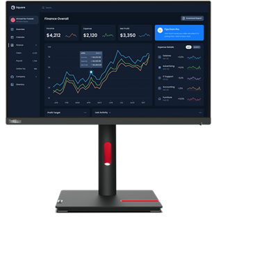 LENOVO Monitor ThinkVision T22i-30; 21,5" FHD 1920x1080 IPS, 16:9, 1000:1, 250cd/m2, 6ms, VESA, D-Sub, HDMI, DP