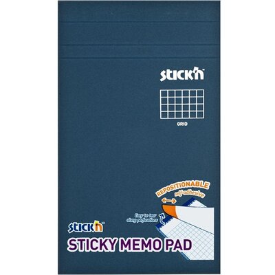 Stick'N 190,5x114mm 50 lap/tömb négyzetrácsos fehér öntapadó jegyzetfüzet