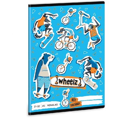 Ars Una Wheelz 23 (5262) A5 21-32 vonalas füzet