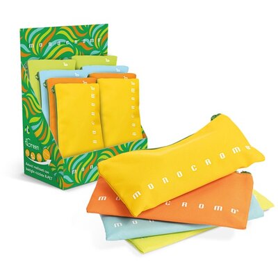 Pigna Monocromo Green szögletes textil tolltartó