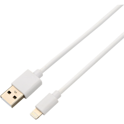 AVAX CB104W PURE USB A-Lightning kábel, 2.1A, fehér - 1m