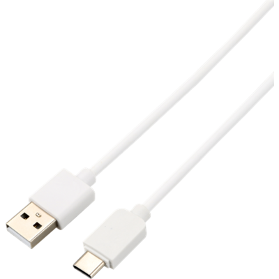 AVAX CB103W PURE USB A-Type C kábel, 2.1A, fehér - 1m