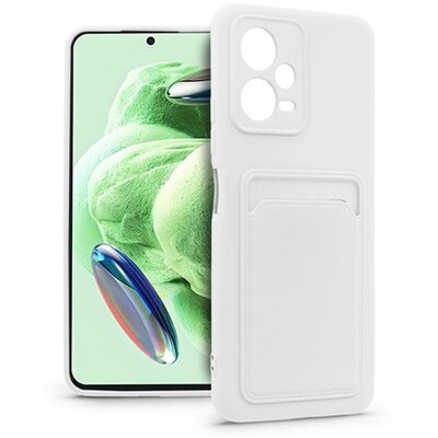 Haffner PT-6725 Xiaomi Redmi Note 12 5G/Poco X5 5G fehér szilikon hátlap kártyatartóval