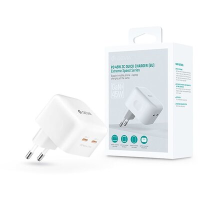 Devia ST366109 GaN 45W 2xType-C hálózati töltő adapter