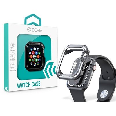 Devia ST366765 Apple Watch 45mm fekete ütésálló védőtok