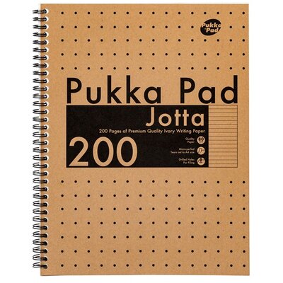 Pukka Pad Jotta Pad Kraft Recycle A4 200 oldalas vonalas spirálfüzet