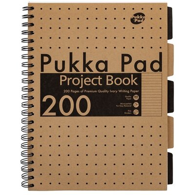 Pukka Pad Project Book Kraft Recycle A4 200 oldalas vonalas spirálfüzet