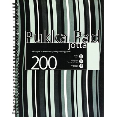 Pukka Pad Jotta Pad A4 PP 200 oldalas fekete csíkos vonalas spirálfüzet