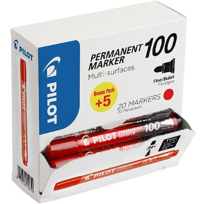 Pilot BT 100 20 db/csomag piros permanent marker