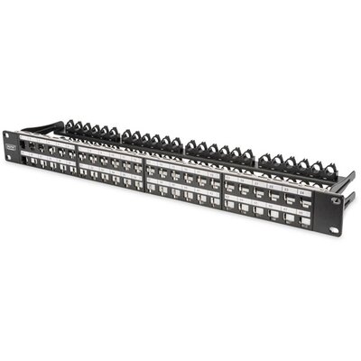 DIGITUS 48port 19" 1U fekete moduláris üres patch panel