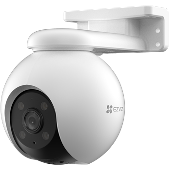 EZVIZ H8 PRO 2K kültéri kamera, színes éjszakai látás, 360°-os panoráma lefedettség, automatikus követés mikroSD 512GB