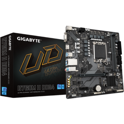 GIGABYTE Alaplap S1700 B760M H DDR4 INTEL B760, ATX