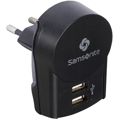 Samsonite GLOBAL TA World Adaptor Pro 3-p+usb fekete utazó adapter
