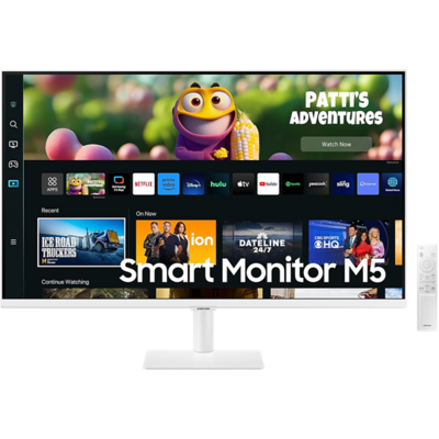 SAMSUNG Smart VA monitor 27" M5, 1920x1080, 16:9, 250cd/m2, 4ms, 2xHDMI/2xUSB/HDCP/WiFi/Bluetooth, hangszóró