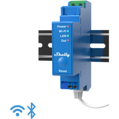 SHELLY Okosrelé, 16A, WiFi + Ethernet, DIN-sínre szerelhető - SHELLY PRO 1