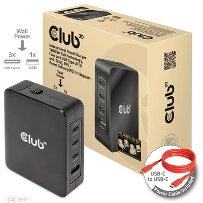 Club3D USB-C Power Adapter 140W - Hálózati töltő