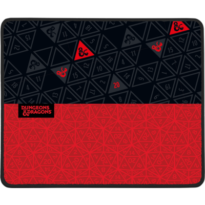 KONIX - DUNGEONS & DRAGONS Gaming Egérpad 49x49x270mm, Fekete-Piros